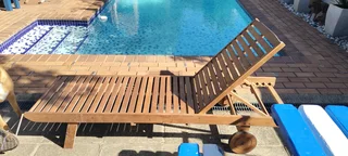 Solid Teak  Pool Sunloungers X2 R1500 each