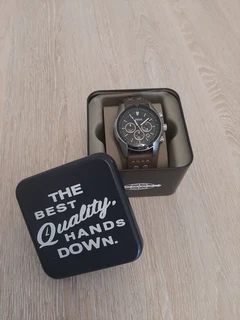 Black Fossil Watch - New