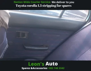 Toyota Corolla rounder 1.3 stripping for spares