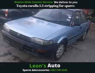 Toyota Corolla rounder 1.3 stripping for spares