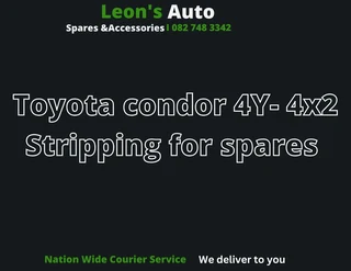 Toyota Condor 4y 4x2 stripping for spares