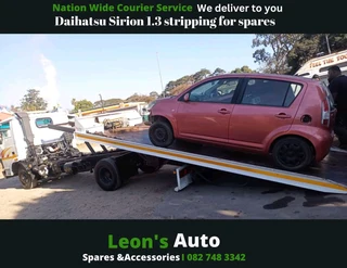 Daihatsu Sirion 1.3 stripping for spares and accessories