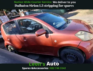 Daihatsu Sirion 1.3 stripping for spares and accessories