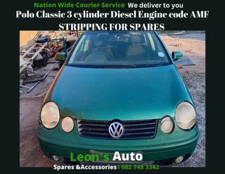 Polo classic 2005 3 Cylinder desil stripping for spares