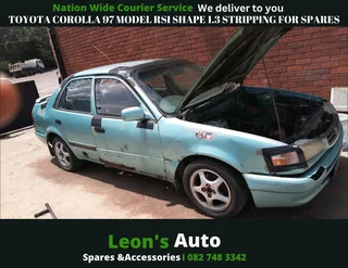 Toyota Corolla 97 model RSI shape 1.3 stripping for spares