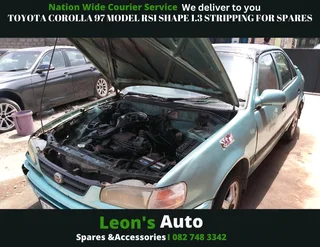 Toyota Corolla 97 model RSI shape 1.3 stripping for spares