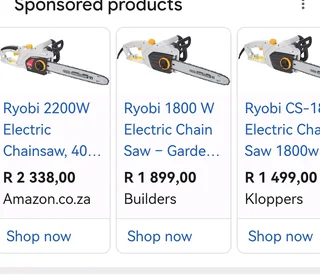 Ryobi electric chainsaw for sale