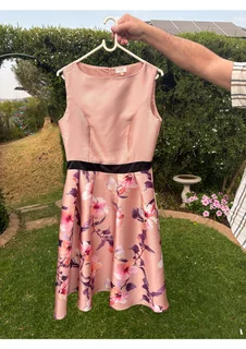 Pink Satin Cocktail Dress