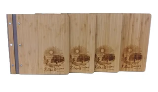 Menu Covers, Wine List, Room Info Folders, Hospitality, Bill Folds, Bamboo, Wood, Guest Book