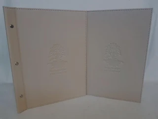 Menu Covers, Restaurants, Game Lodge, Hospitality, Hotel, Guest House, Bill Folds, Stationery Folder
