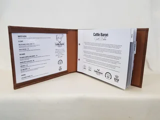 Restaurants, Hotels, Guest Houses, Game Lodges, B&B's, Hospitality Industry, Menu Wine Cover