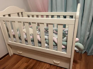 solid wood baby cot