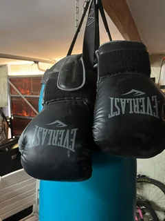 Everlast boxing gloves and HS fitness boxing bag (XL)