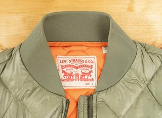 Ladies Small Goose Down Quilted Bomber Jacket