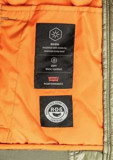 Ladies Small Goose Down Quilted Bomber Jacket