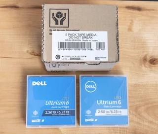 DELL LTO6 Ultrium 6 2.5TB/6.25TB Data Cartridge Tape Media + Universal Cleaning Tape Cartridges