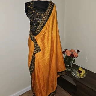 Brand New Midnight Luxe Affair Handcrafted Sari