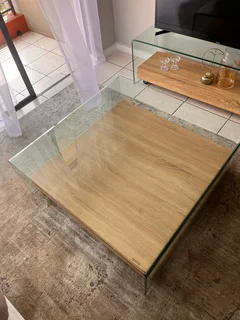 Glass coffee table