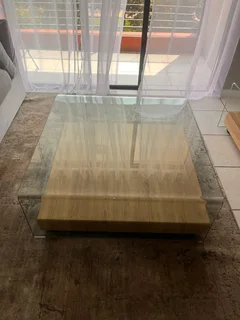 Glass coffee table