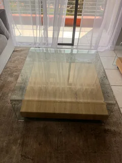 Glass coffee table