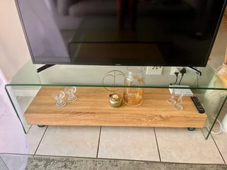 Glass tv stand