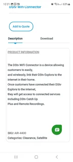 Dstv WiFi connector brand new