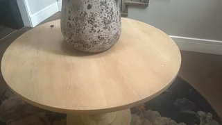 Solid wood round table