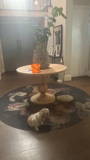 Solid wood round table