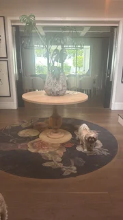 Solid wood round table