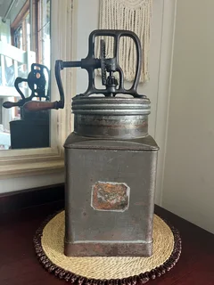 Antique Metal Butter Churner