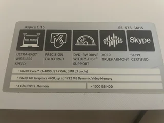 Acer Aspire E15 Laptop for Sale