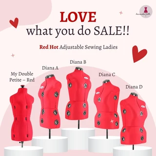 Dress maker Dolls / Sewing Dolls Diana A, B, C &amp; D Forms - Ladies in RED SALE