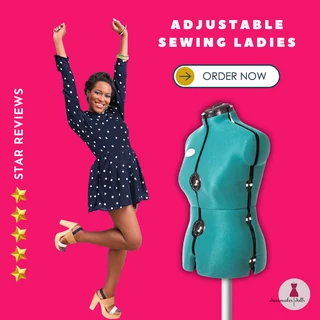 Dressmaker Doll / Sewing Mannequin / Tailors Dummy - Rani - Green - Small Adjustable Mannequin