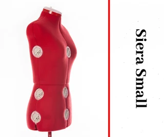 Size 34-40 Dressmaker Doll / Sewing Mannequin / Tailors Dummy - Siera - Red - Medium Adjustable Doll