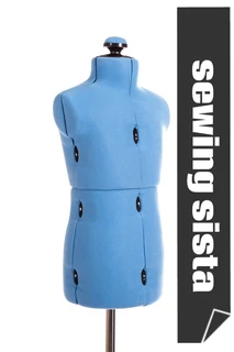 Kiddies Dressmaker Doll / Sewing Mannequin / Tailors Dummy - Junior Form - Blue Kids Adjustable