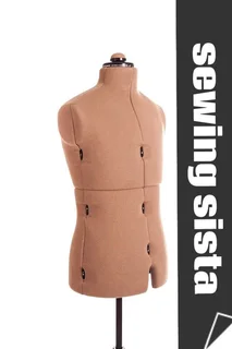 Dressmaker Doll / Sewing Mannequin / Tailors Dummy - Male Form - Caramel Adjustable Mannequin