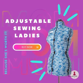 Dressmaker Doll / Sewing  Mannequin / Tailors Dummy - My Double Floral - Medium Adjustable Mannequin