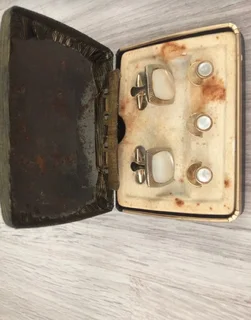 Vintage cufflinks and tie clips sets