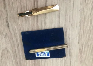 Vintage cufflinks and tie clips sets