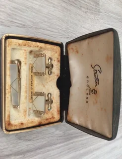 Vintage cufflinks and tie clips sets