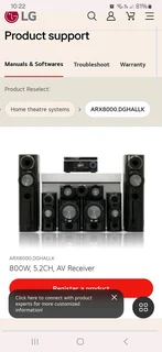 LG Sound System with 7x speakers- defective