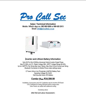 Solar Systems and Security installations