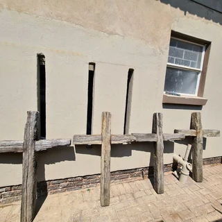 Crosses made of Sleeper Wood.