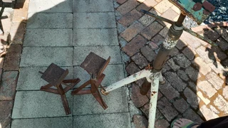 3 x Steel Stands Adjustable Height for sale