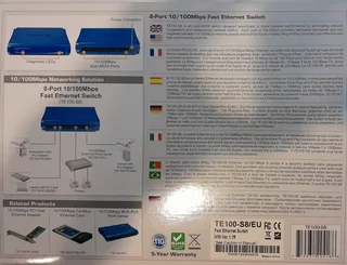 TRENDnet 8-Port 10/100Mbps Fast Ethernet Switch (Blue) for sale