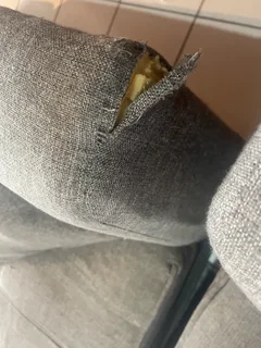 L shaped couch with Ottoman