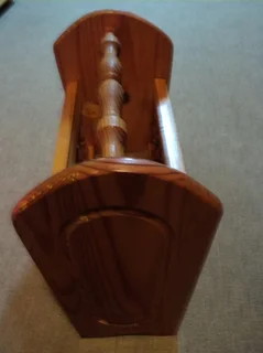 Magazine Rack Pine Wood Varnished