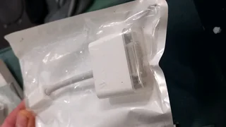 Mini-DVI to DVI adapter.