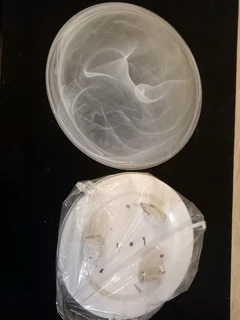 Ceiling light 3 x bulb fittings with glass dome