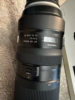 Tamron SP 150-600mm f/5-6.3 Di VC USD G2 Lens with Manfrotto monopod and Windbag pro